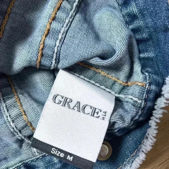 Grace In La® Girls' Denim Jacket Girls Size Small - Picture 6 of 7